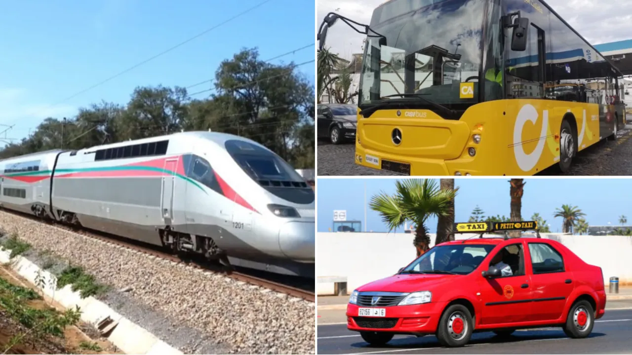 Trains, buses & shared taxis
